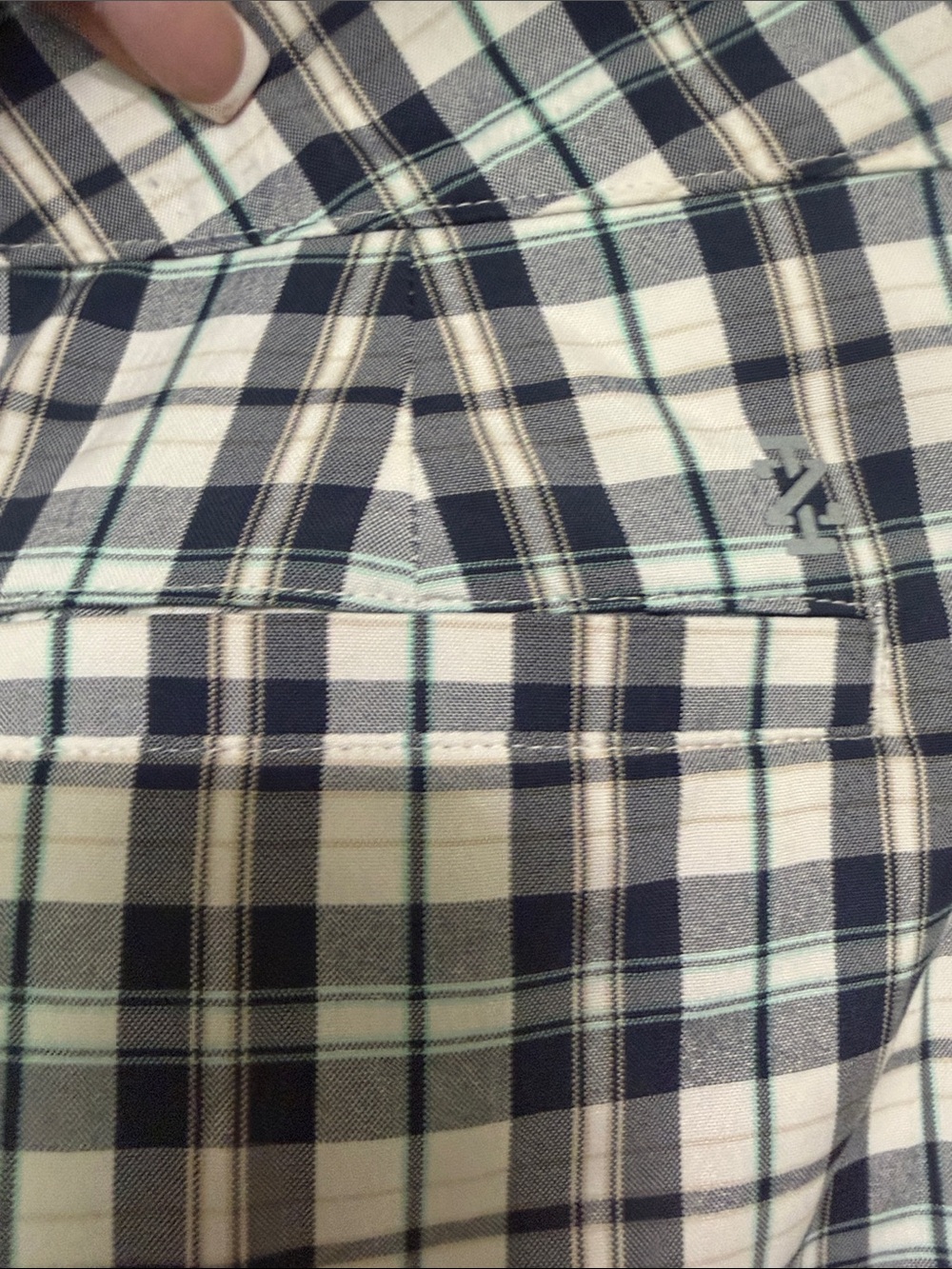 Izod Navy and White Plaid Mini Skirt - Picture 6 of 6
